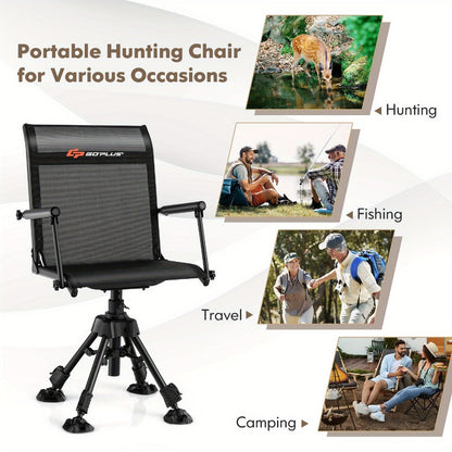 360° Rotating Foldable Outdoor And Hunting Chairs with 360° Swivel for Patio detail image - detail view 4