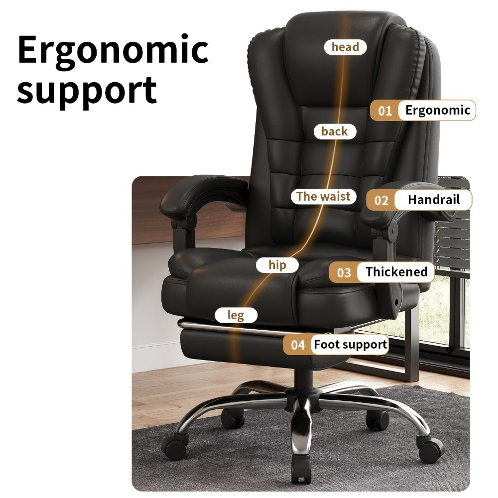 360° Rotating Reclining Office Chair with 360° Swivel and Carry Handle detail image - detail view 12