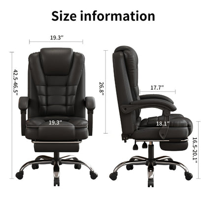 360° Rotating Reclining Office Chair with 360° Swivel and Carry Handle detail image - detail view 4