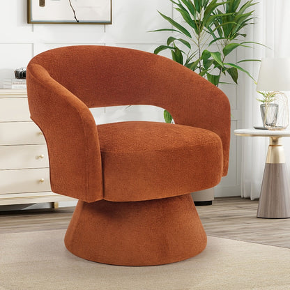 Accent Chair, 360 Swivel Barrel Chair Velvet Round Armchair - Modern Comfy Swivel shown in the main product view