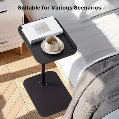 360° Rotating Side Table with Adjustable Height, Small Accent Table detail image - detail view 11