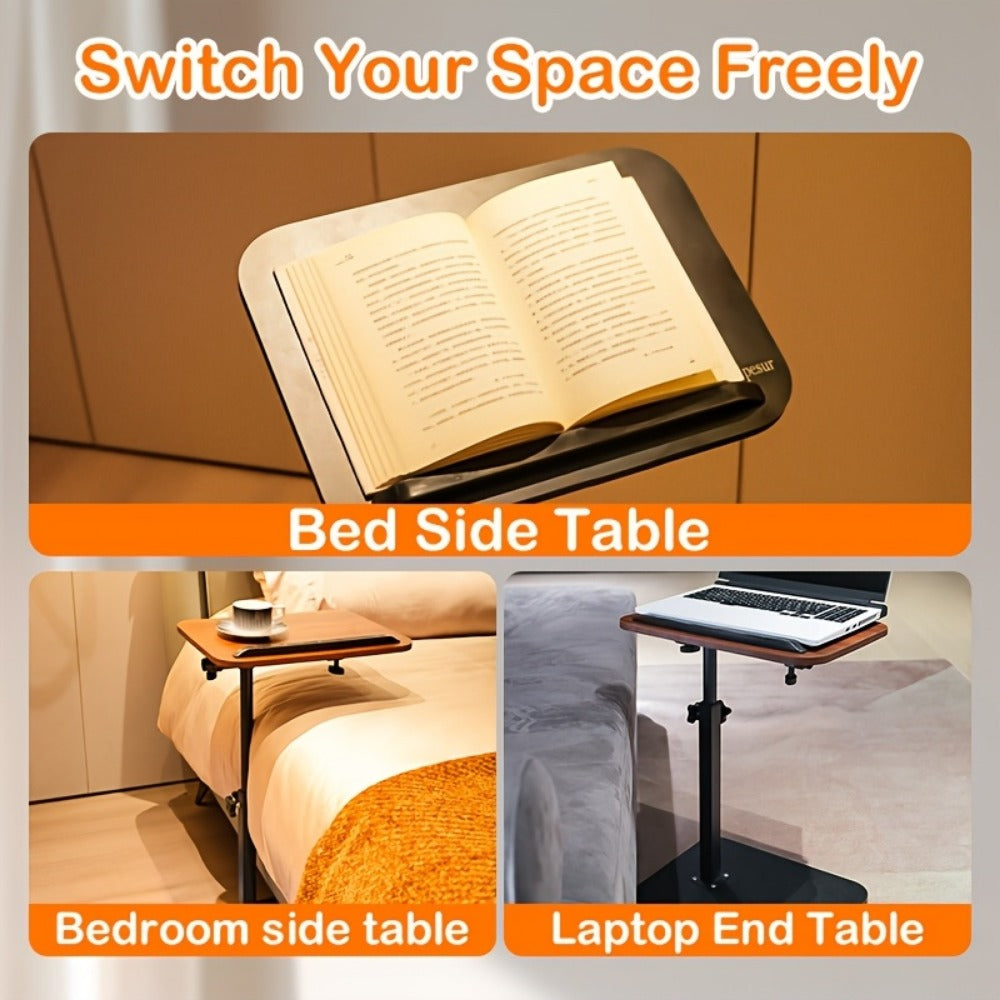 360° Rotating Side Table with Adjustable Height, Small Accent Table detail image - detail view 14
