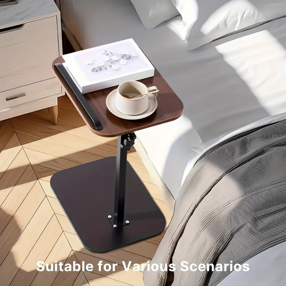 360° Rotating Side Table with Adjustable Height, Small Accent Table detail image