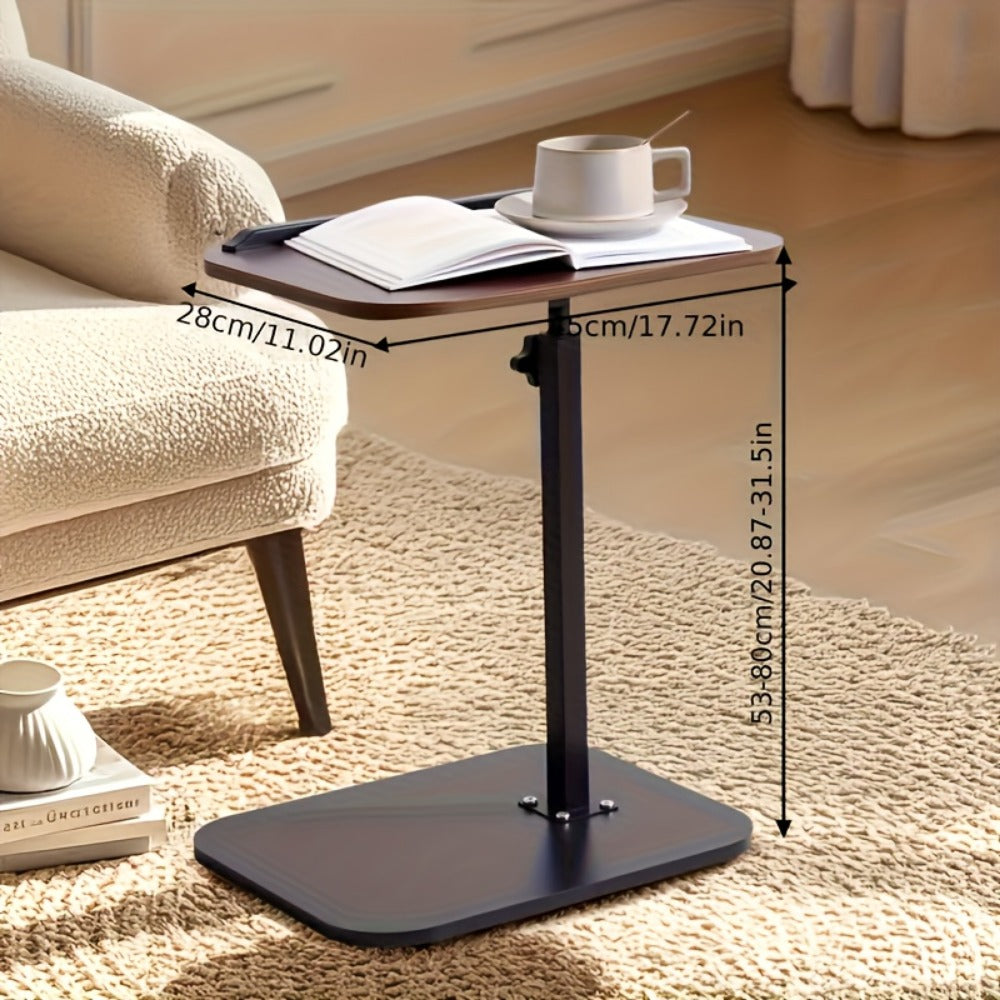360° Rotating Side Table with Adjustable Height, Small Accent Table detail image - detail view 4