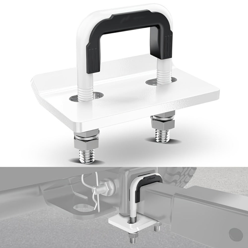 Trailer Hitch Tightener Anti Rattle Stabilizer 2 Inch Heavy Duty Steel U-Bolt with Rubber Cover Hitch Mount Wobble Eliminator for 2" Receiver - Multiple Colors