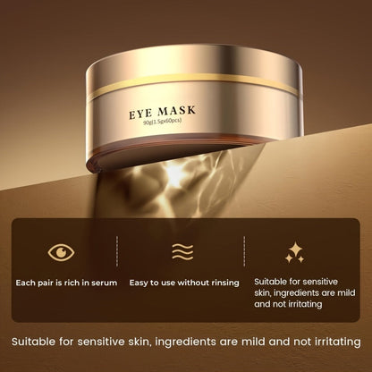 Under Eye Masks Caffeine & Collagen 60 or 120 Pcs - Hydrating Eye Patches with Niacinamide Hyaluronic Acid for Dark Circles Puffiness Fine Lines All Skin Types Unisex