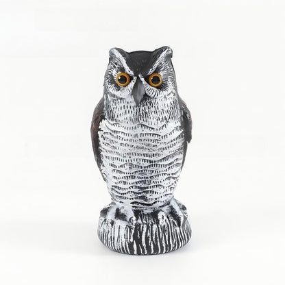 Plastic Owl Decoy Bird Repellent Realistic Fake Owl Scarecrow Outdoor Garden Pest Control Statue 11 Inch for Farm Garden Poultry Coop Yard Hunting Lure Decoration