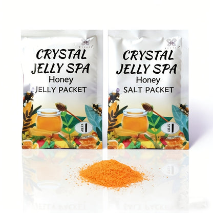 Foot Soak for Dry Cracked Feet Jelly Spa Bubble Bath Salt — Moisturizing Exfoliating Foot Care Treatment, Honey Lavender Lemon & Rose Scents, Relaxing At-Home Pedicure Spa Gift for Women & Men
