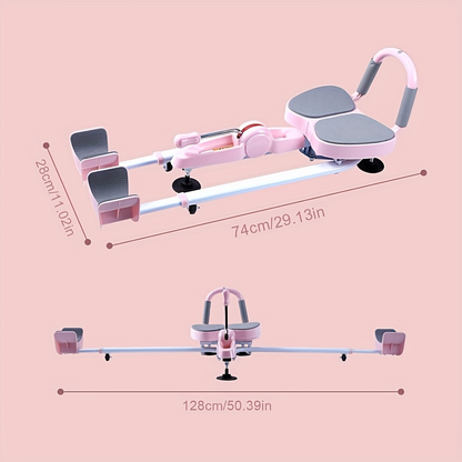 Leg Stretcher Splits Trainer 2-in-1 – 180° Adjustable, 7-Level Foot Support, Backrest & Plank Support, Foldable Ligament Stretcher for Yoga, Dance & Gymnastics