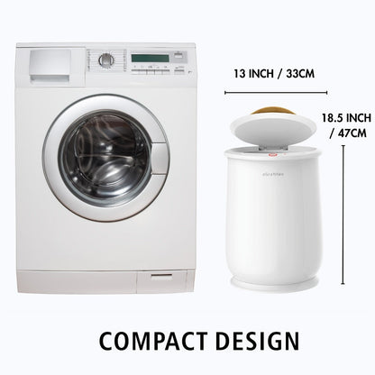 Electric Towel Warmer Bucket Ultra Large Capacity - Fits Two 40"x70" Towels Blankets Bathrobes, ETL FCC Certified, 1-Hour Auto Shut Off, Fast Heating Spa Bathroom Warmer, Gray & White