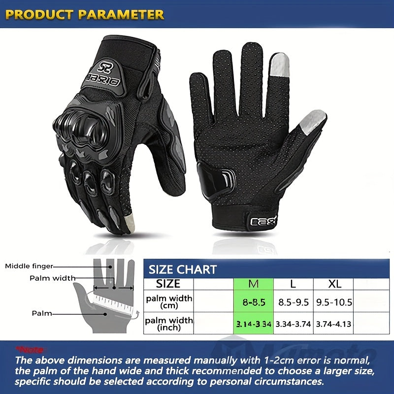 Full-Finger Motorcycle Gloves for Summer That Are Breathable, And Durable, Suitable for Motocross Racing And Compatible with Touch Screens