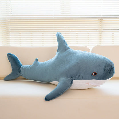 Shark Stuffed Animal Plush Pillow 24 Inch – Jumbo Soft Cute Shark Plush Toy for Kids Boys Girls Adults, Ocean Sea Animal Cuddle Pillow, Birthday Christmas Holiday Gift, Blue Grey Rainbow Colors