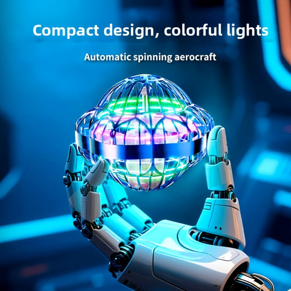 UFO Flying Ball Toy Smart Sensor Hovering Drone Hexagonal Spinning Saucer with Autonomous Flight for Kids Boys Girls Indoor Outdoor Party Christmas Birthday Gift Blue Purple Red