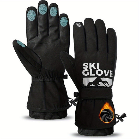 Thermal Winter Gloves 5-Layer Windproof Waterproof – Touchscreen Compatible Warm Ski Gloves for Men & Women, Fast-Dry Insulated Gloves for Driving, Running, Hiking, Cycling & Snowboarding