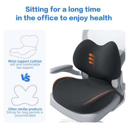Ergonomic Seat Cushion for Tailbone & Lumbar Pain Relief - Memory Foam L-Shaped Car & Office Chair Cushion for Truck Drivers & Long Sitting
