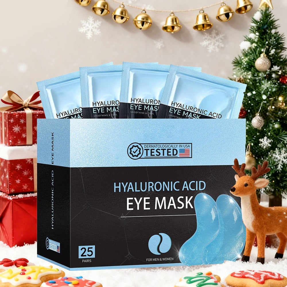 Hyaluronic Acid Eye Mask 25pcs – Collagen & Glycerin Under Eye Patches for Dark Circles, Puffiness & Deep Hydration, Korean Skincare Jelly Eye Patches Gift for Women All Skin Types