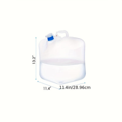 Collapsible Water Container 5.3 Gal 2-Pack | Foldable Food Grade LDPE Camping Water Storage Jug with Spigot for Outdoor, Emergency & Hiking