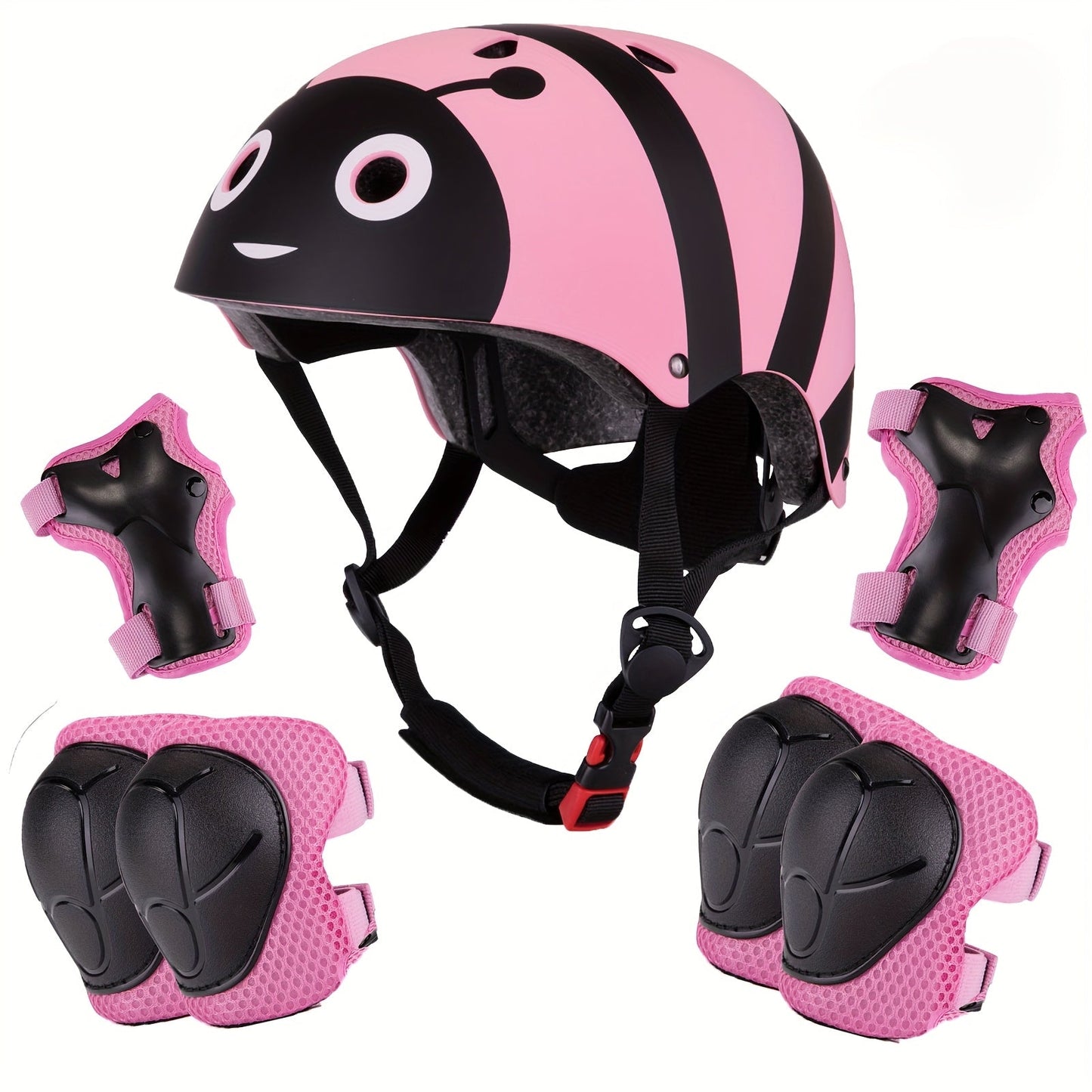 Kids Bike Helmet with Knee and Elbow Pads – Adjustable Protective Gear Set for Ages 5-14, Lightweight 350g with Ventilation, for Bike Scooter Roller | Best Safety Gift for Boys and Girls