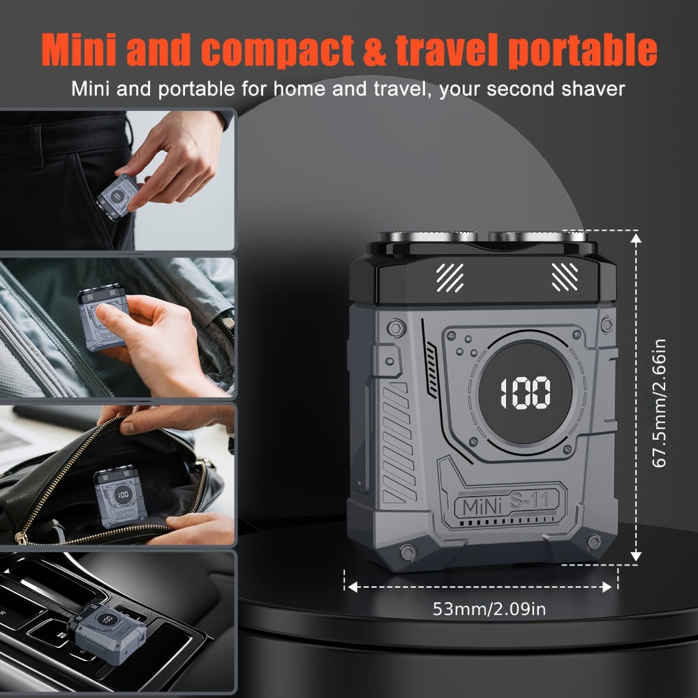 Rotary Electric Shaver for Men & Women 2-in-1 Dual Head USB Rechargeable — 3-Speed Adjustable Cordless Razor Mecha Design for Face Body Underarms Legs, Portable Grooming Device 3 Colors
