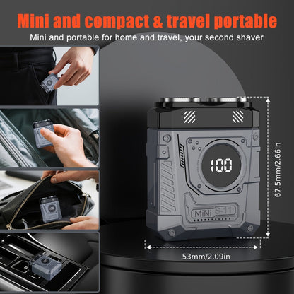 Rotary Electric Shaver for Men & Women 2-in-1 Dual Head USB Rechargeable — 3-Speed Adjustable Cordless Razor Mecha Design for Face Body Underarms Legs, Portable Grooming Device 3 Colors
