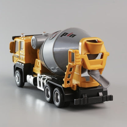 Die-Cast Construction Vehicle Toy Set – Mini Alloy Excavator, Dump Truck, Cement Mixer & Crane Trucks for Toddlers Boys Ages 3+, No Battery Needed, Birthday Christmas Gift