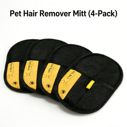 Pet Hair Removal Gloves 4-Pack – Static Elimination Technology, Reusable Lint Remover for Sofa, Bedding, Clothing, Blankets, Cat & Dog Beds, Plush Toys, Hard-to-Reach Areas
