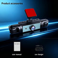 HOEMYER 360° Panoramic 3/4 Lens Channel 1080P HD Ultimate Dash Cam Kit, 1080P Front And 720P Front-Rear-Left-Right Full Coverage, Quad-View Display, HD Night Vision, WDR, G-Sensor