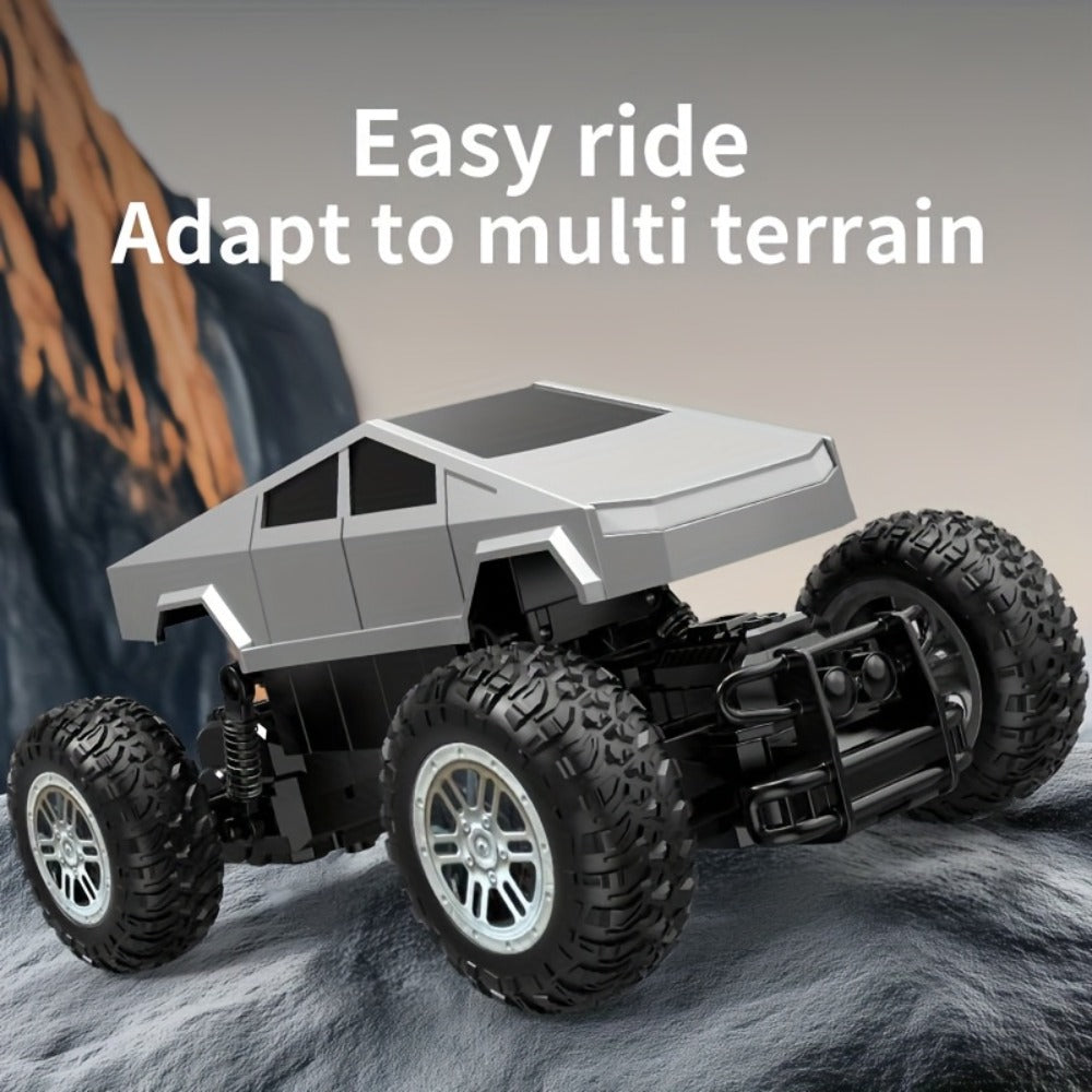 1:16 RC Monster Truck 2.4GHz 4WD Large Wheel Off-Road Pickup with LED Lights 45° Climb – All-Terrain Remote Control Car for Boys Kids – Birthday Christmas Gift