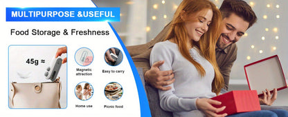 Bag Sealer Handheld Heat Sealer 3-Pack – USB-C Rechargeable 2-in-1 Magnetic Food Sealer with Cutter, Snack Bag Resealer for Plastic Bags, Kitchen Food Freshness, Home & Outdoor Use