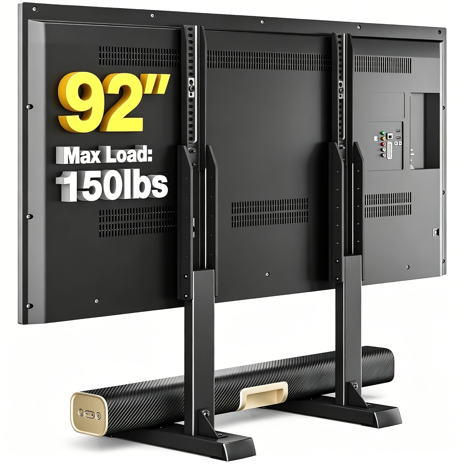 TV Stand shown in the Black option