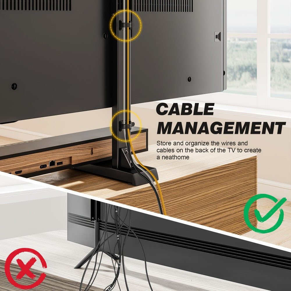 37-92 Inch TV Stand with Adjustable Height, Media Console Cabinet detail image - detail view 5