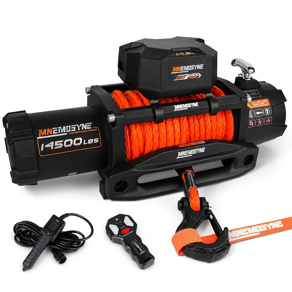 14500lb/13000lb/4500lb/3000lb Electric Winch 12V Winch Steel Cable Synthetic Rope 4WD/4X4 Offroad Towing Trucks Trailers SUVs Offroad Recovery Robust Construction For SUV Trailer Boat Winch ATV UTV ATV Winch Kit