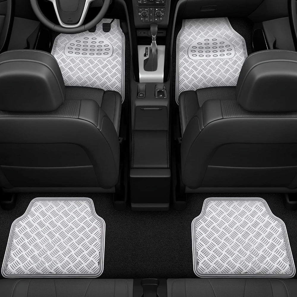 Waterproof Car Floor Mats 4pcs Set – PVC All-Weather Protection, Dustproof Easy-Clean Full Set for Cars, SUVs & Trucks, Anti-Slip, Multiple Colors Available