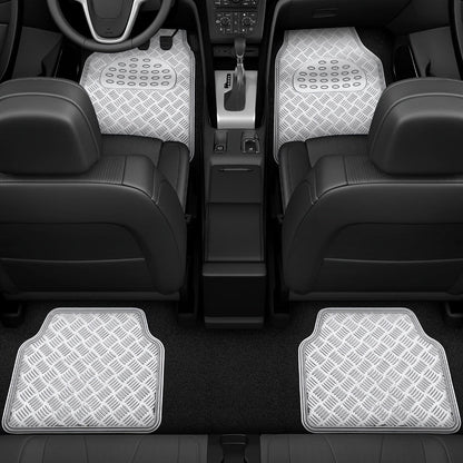 Waterproof Car Floor Mats 4pcs Set – PVC All-Weather Protection, Dustproof Easy-Clean Full Set for Cars, SUVs & Trucks, Anti-Slip, Multiple Colors Available