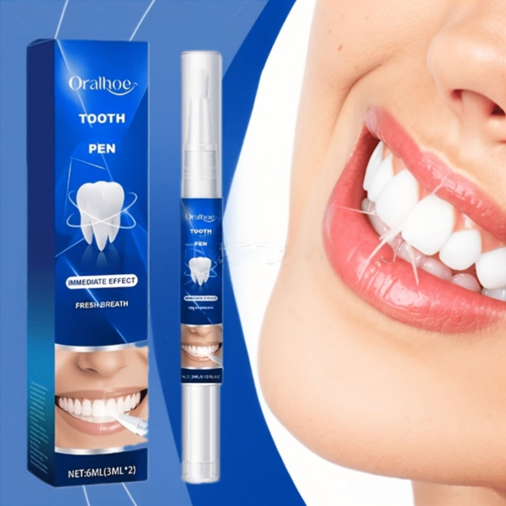 Teeth Whitening Pen 2-Pack – Gluten-Free Gel Formula for Yellow Teeth, Gentle Deep Cleaning & Bright White Smile, Mint Fresh Breath, Travel-Friendly Pen Design for Daily Oral Care & On-the-Go Whitening