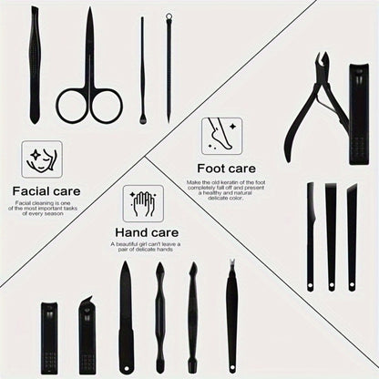 Stainless Steel Nail Clipper Gift Set 23pcs — Professional Sharp Blade Fingernail Toenail Trimmer Manicure Pedicure Kit for Men Women, Salon Quality Home Nail Care, 3-Set Value Pack