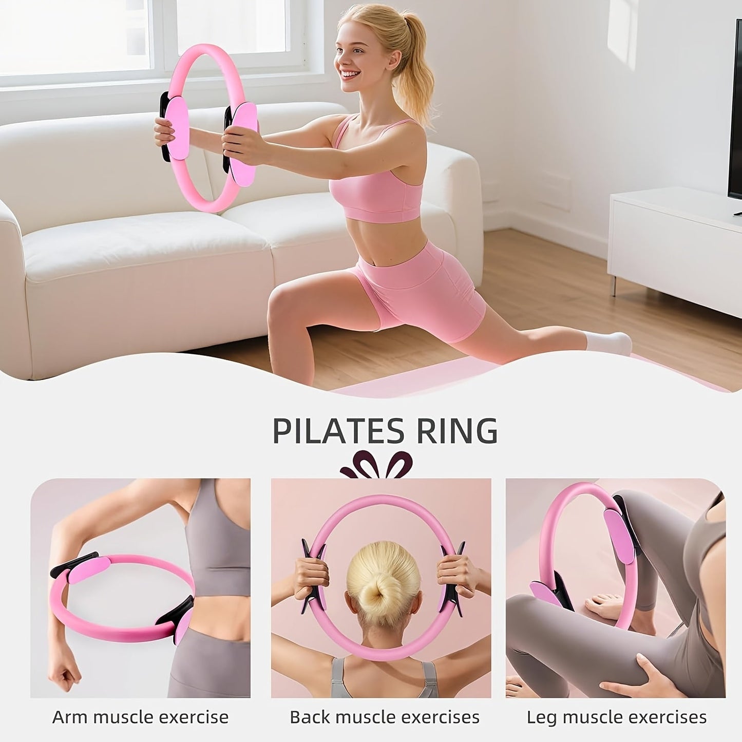 Pilates Kit for Women 14-in-1 – Pilates Ring, 2 Balls, 5 Resistance Bands & Yoga Block for Full Body Core & Flexibility Training, Portable Home Pilates Set