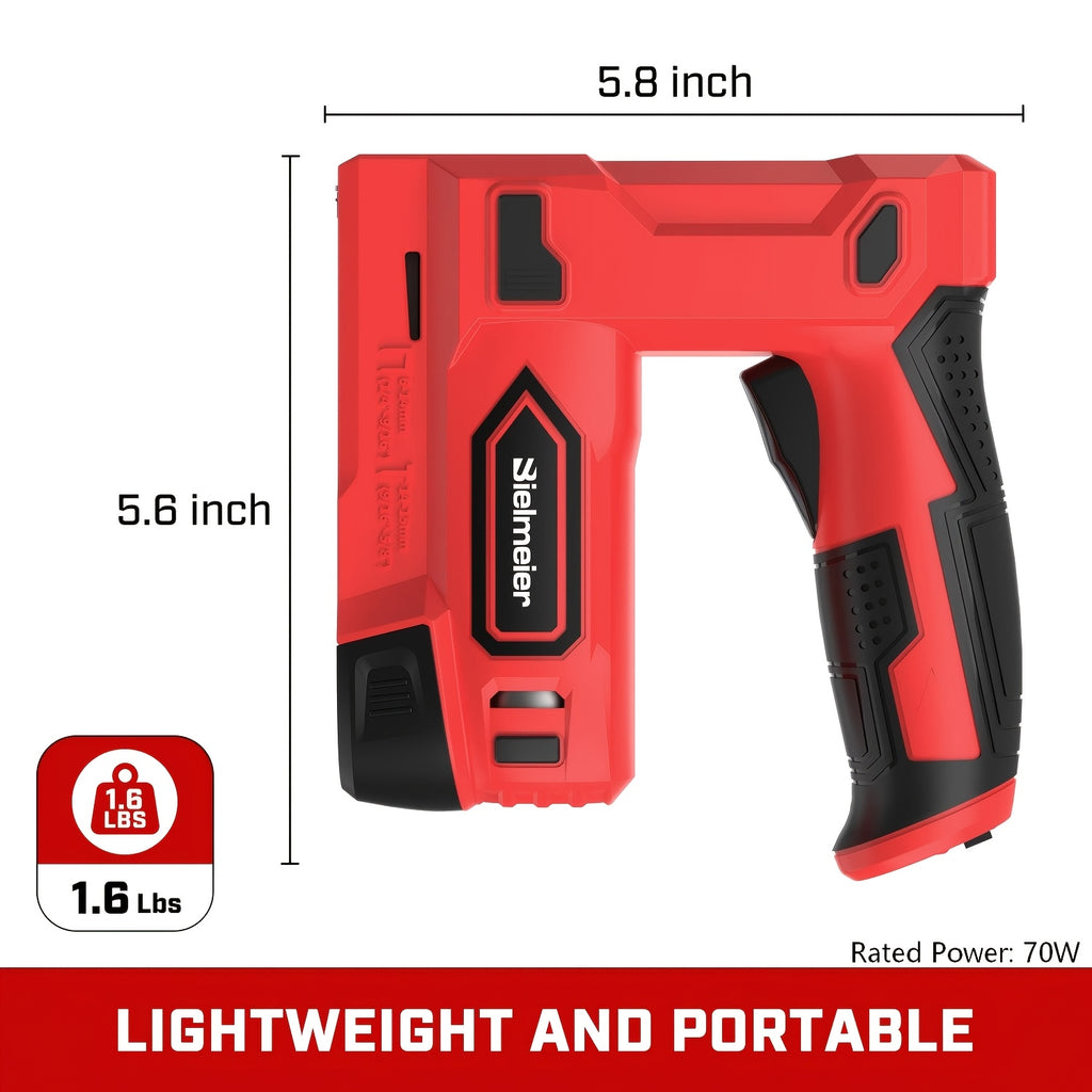Bielmeier 20V/4V Cordless 2-in-1 Stapler/Nailer, Brad Nailer Without Compressor And Cord, Lightweight Design, with Safety Striker Guard, Battery&Charger, 1600/2000 Nails And Staples, for Carpentry And Upholstery & Perfect Gifts for DIYers
