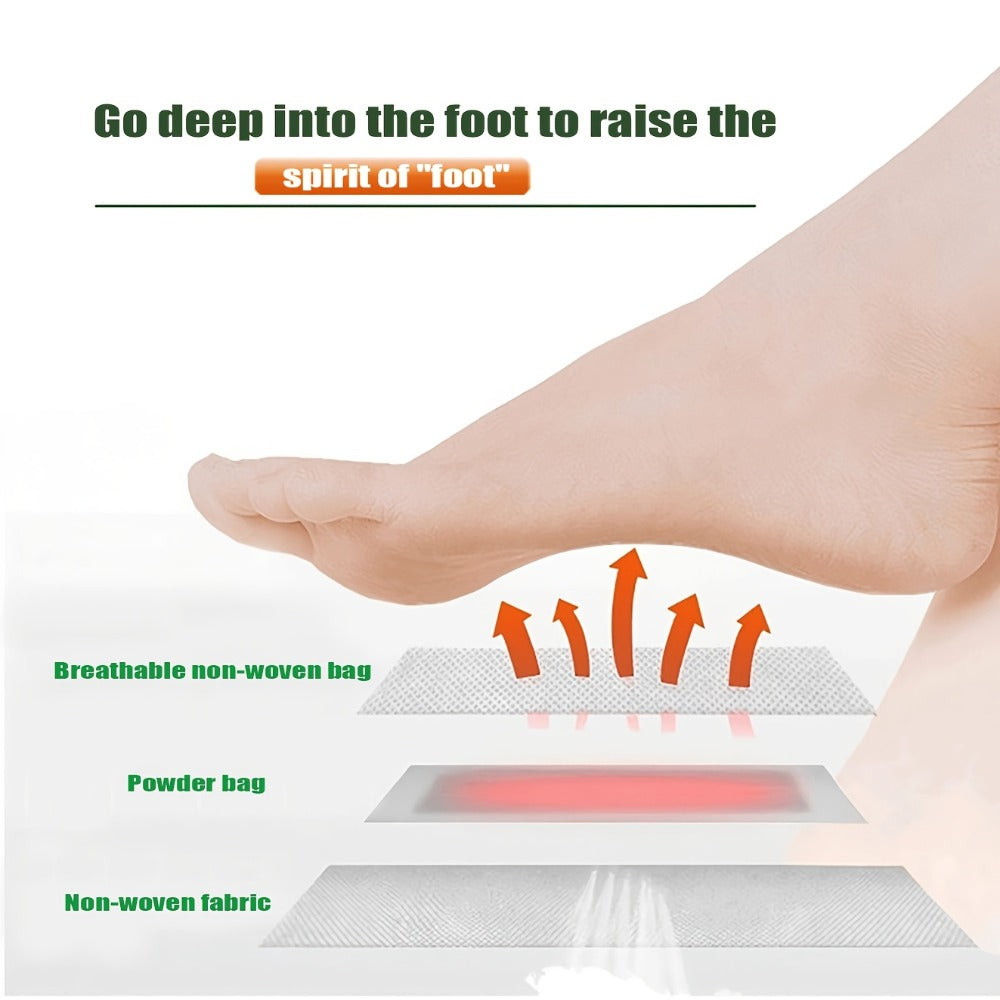 Foot Detox Pads 100pcs Overnight Bamboo Vinegar & Ginger Powder — Deep Cleansing Alcohol-Free Natural Plant Patches, Moisturizing Foot Care for Women, Winter Wellness & Daily Use Gift