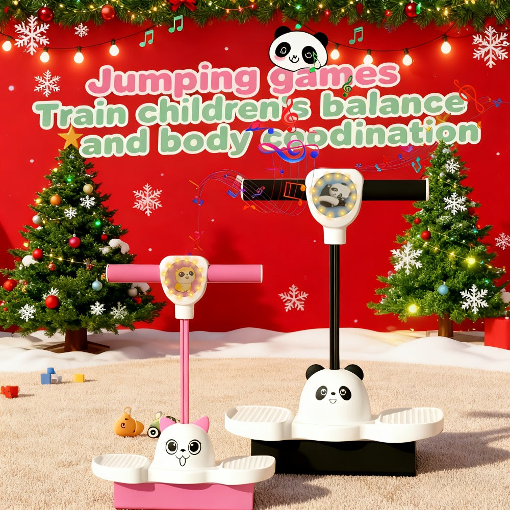 Hop Ball for Kids & Adults Luminous – Thickened Non-Slip Rubber Bouncing Balance Ball, Princess Pink & Panda Black, Fun Indoor Outdoor Active Play | Best Birthday Gift for Boys and Girls