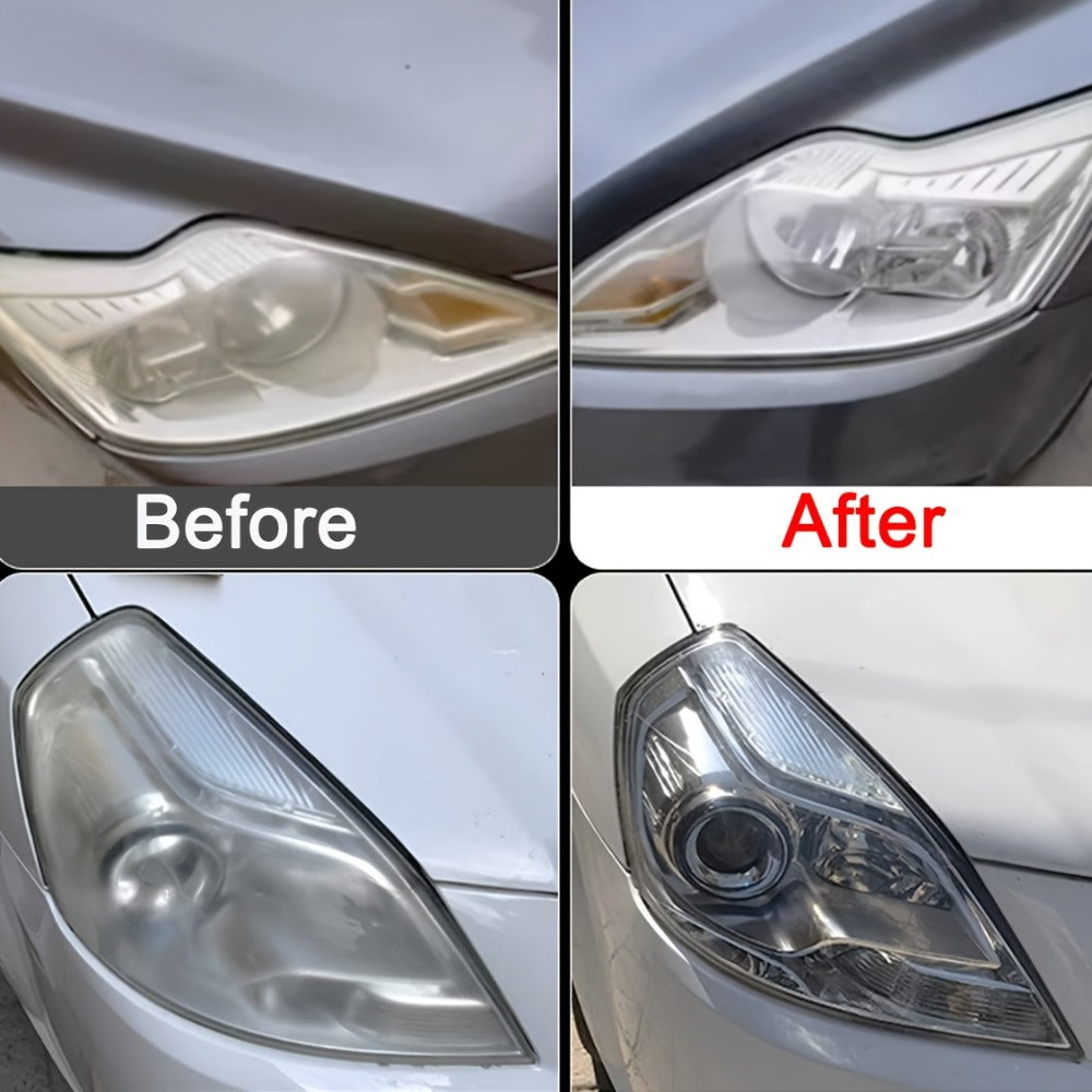 Car Headlight Restoration Fluid 8.5oz – Removes Yellowing, Oxidation & Haze | Crystal Coating Refurbishment Agent for Plastic Headlamp Lenses | Treats 6-10 Headlights