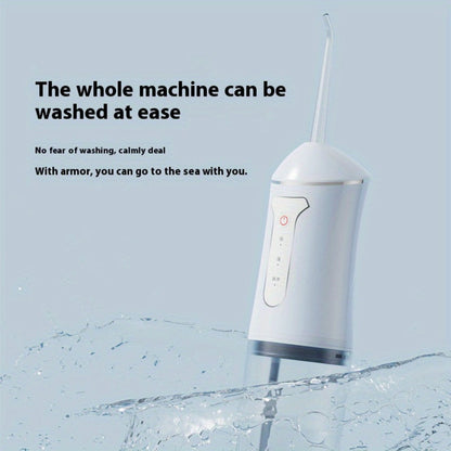 Smart Chip Water Flosser Cordless Oral Irrigator USB Rechargeable 4 Nozzles Orthodontic Tip 3 Cleaning Modes Portable Electric Dental Water Pick for Braces Gum Health Travel Home Men Women
