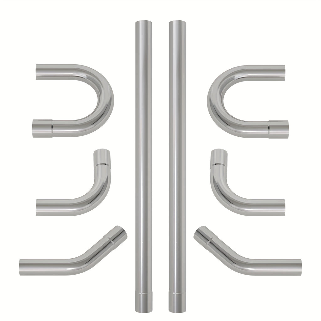 2.5'' Mild Steel Exhaust Kit Tubing Mandrel Bend Pipe Straight U Bend 16 Gauge Universal