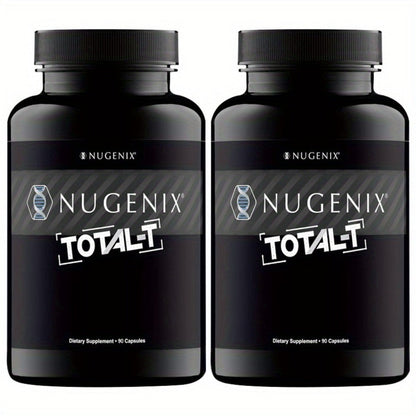 Testosterone Support Supplement for Men with L-Citrulline, Fenugreek & Vitamin B6 - Boost Energy, Mood & Circulation - Daily Male Wellness Formula - 2 Bottle Pack