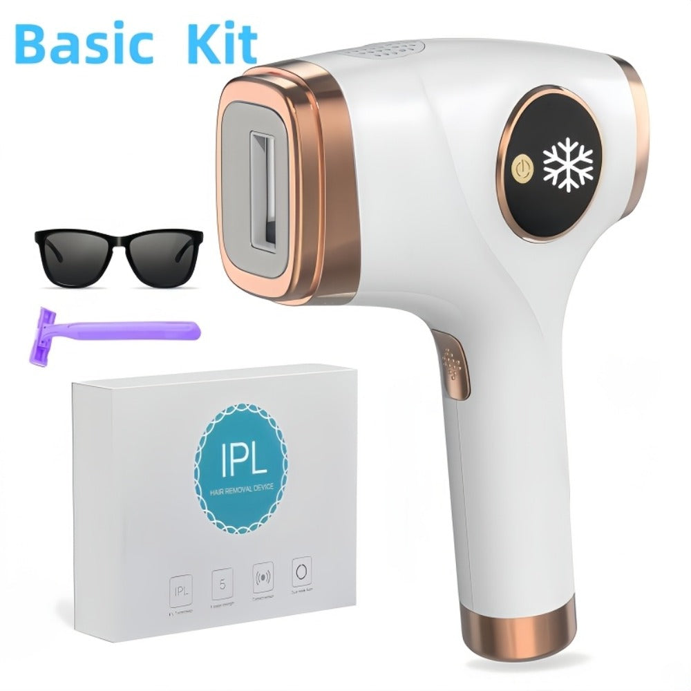 IPL Hair Removal Device Sapphire Ice Cooling Painless 999900 Flashes 9 Modes – At-Home Permanent Hair Reduction for Women Men Face Body Bikini Underarms Legs