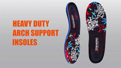 Arch Support Insoles for Men & Women - Heavy Duty Flat Feet Shoe Inserts, Shock Absorbing Comfort Insoles for Standing All Day, Work, Sports, Walking & Hiking