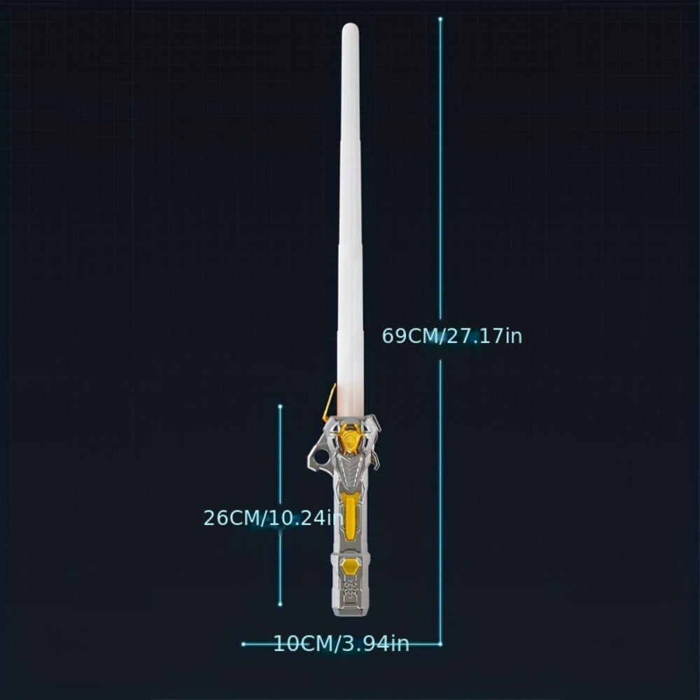RGB Light-Up Saber Toy 16 Colors Rechargeable Light Sword with Gravity Sensor & Sound Effects – 2-in-1 Flashing Space Sword for Kids Boys Girls | Best Birthday Christmas Gift