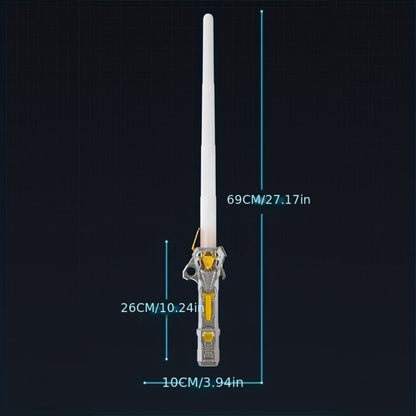 RGB Light-Up Saber Toy 16 Colors Rechargeable Light Sword with Gravity Sensor & Sound Effects – 2-in-1 Flashing Space Sword for Kids Boys Girls | Best Birthday Christmas Gift