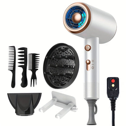 1600W Professional Ionic Hair Dryer with Diffuser, 2 Concentrators, 3 Combs & Hanger — 32000 RPM Low Noise Quick Dry Blow Dryer for Women, Home Salon Travel, 6 Colors