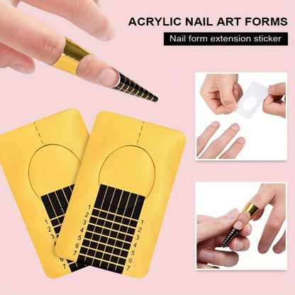 Acrylic Nail Kit for Beginners 12 Color Glitter Acrylic Powder Set with White Clear Pink Nail Extensions Complete Professional Manicure Tools & Acrylic Supplies - Starter Kit Gift for Women